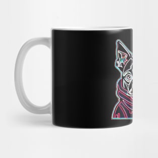 Neon Boston Terrier Pop Art Mug